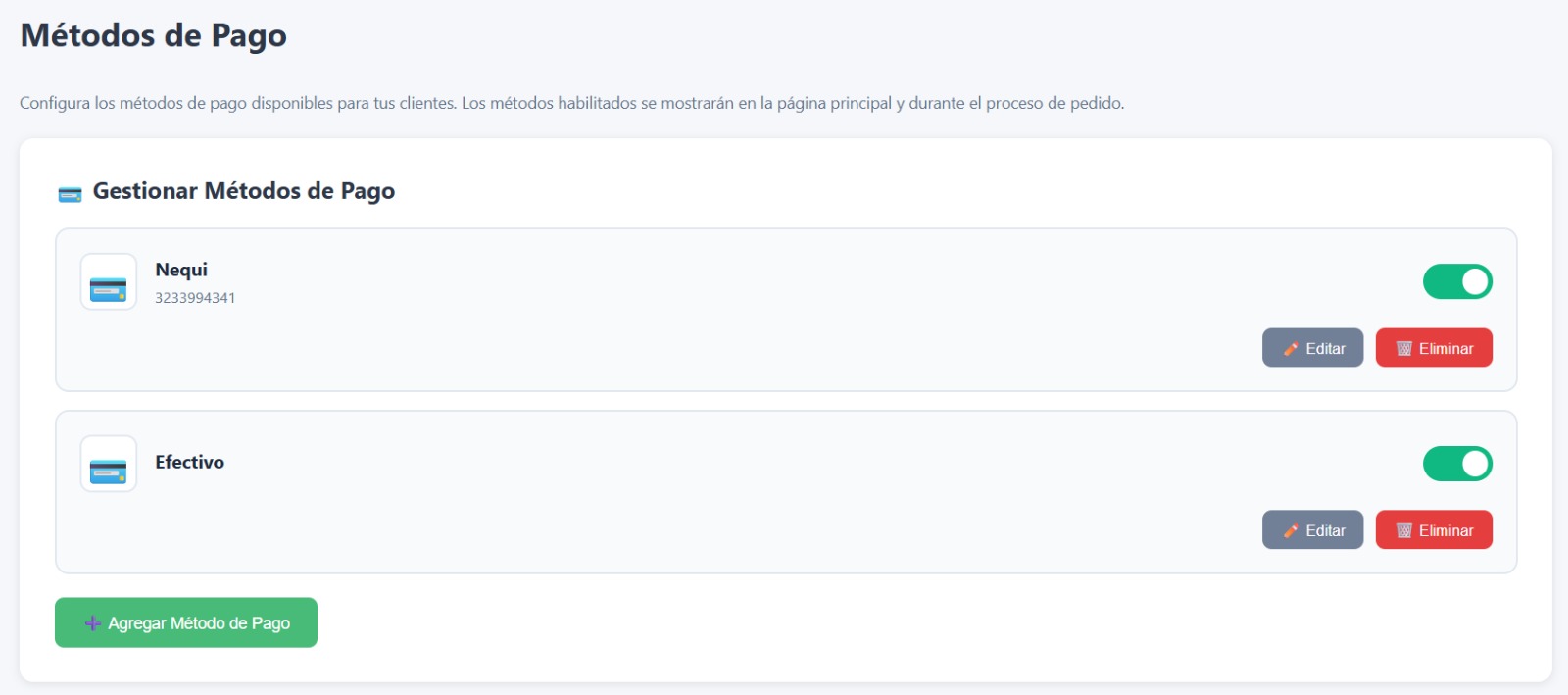 Métodos de pago para pedidos online - Nequi Daviplata - Sistema de pagos Colombia